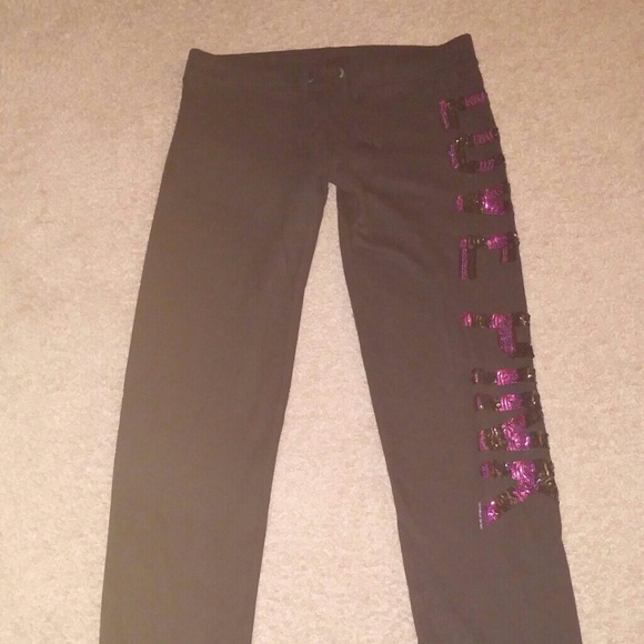 HOLD Not for sale VS Pink bling sweatpants size xs