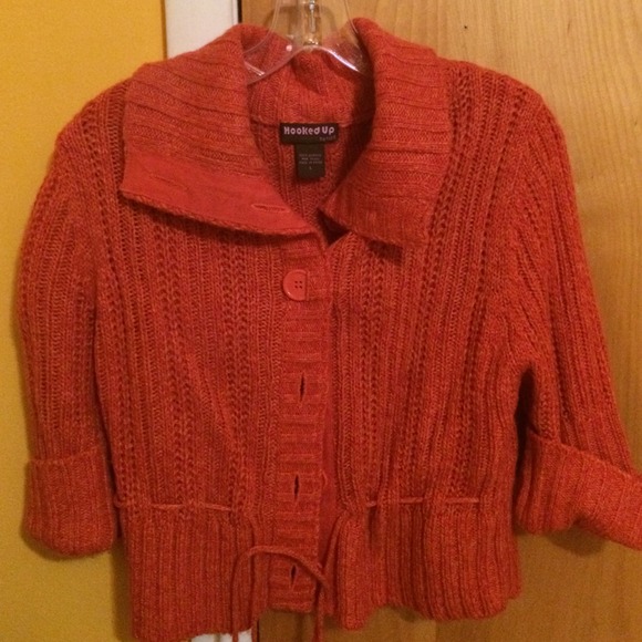 Orange cotton sweater
