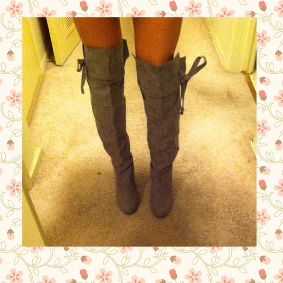 Thigh high slouchy boots