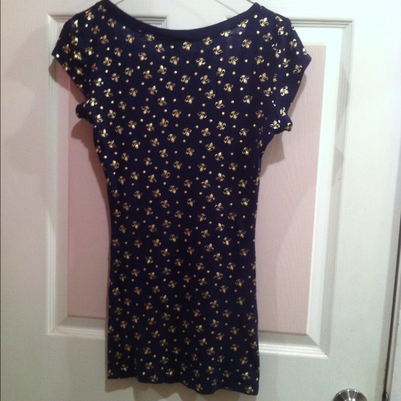 Express Tee W/ Gold Fleur-De-Lis - Picture 2 of 4