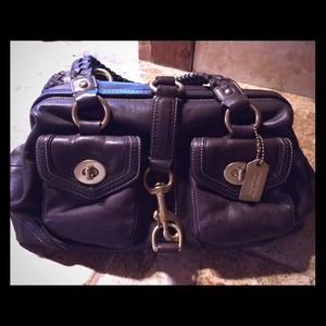 Authentic Coach chocolate leather bag