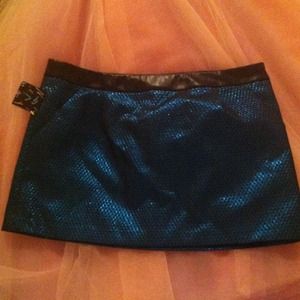 Sexy shiny blue mini nasty gal collection