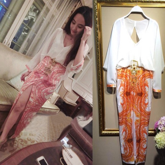 Chinese boutique print shirt dress