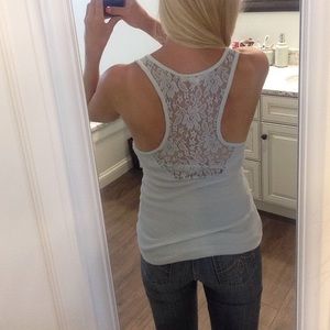 Pale blue tank