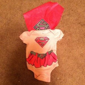 Super girl onesie with cape on hold!!