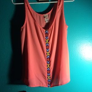 Coral beaded tank