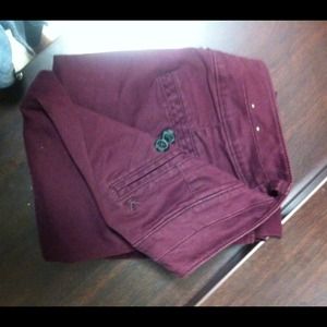 Maroon khaki pants