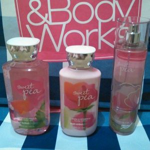 Bath & body works sweet pea set