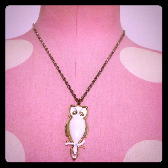 White owl necklace