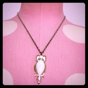 White owl necklace