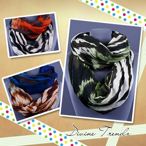 Zebra Print Scarves.... Brand New With Tag