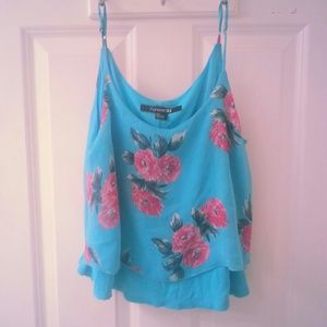 F21 Floral Crop Top