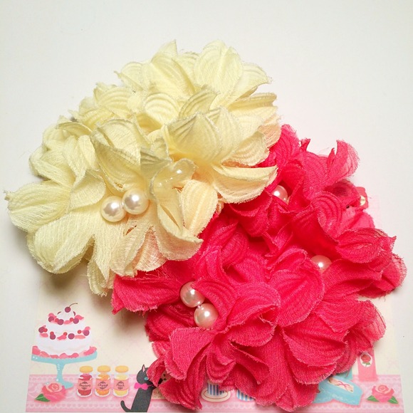 Coral Flower & Pearl Bracelet