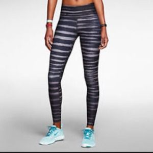 Tiger stripe Nike leggings.