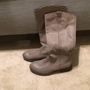 Grey tall boots