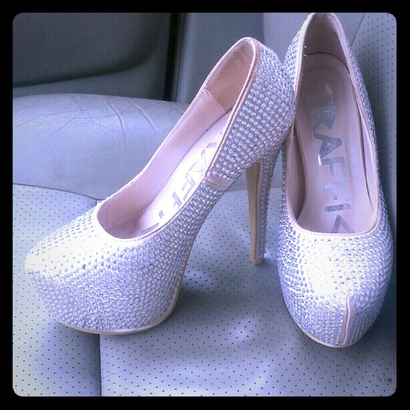 Rhinestone pumps