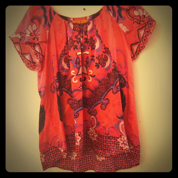 Boom Silk flutter sleeve top