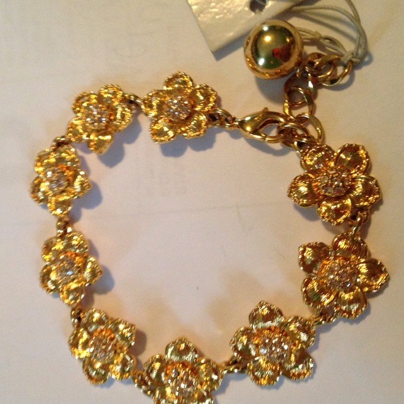 Kate Spade gold enamel garden bracelet
