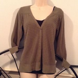 Christopher & Banks button down v- neck sweater