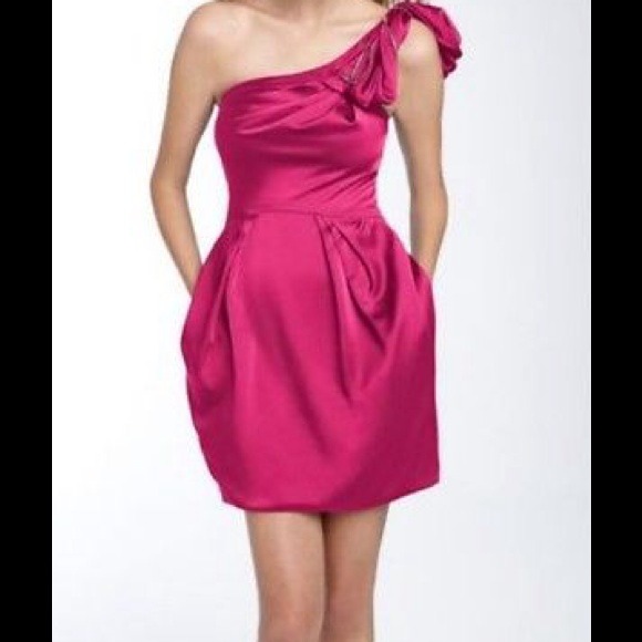 BCBGMAXAZARIA One shoulder cocktail dress
