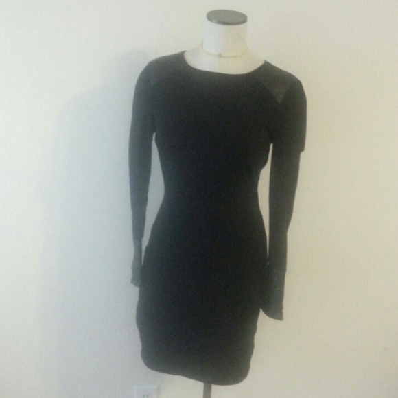 Sexy Bebe black dress with  leatherette