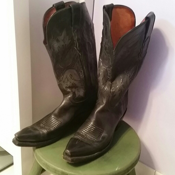 Black 1883 cowboy boots
