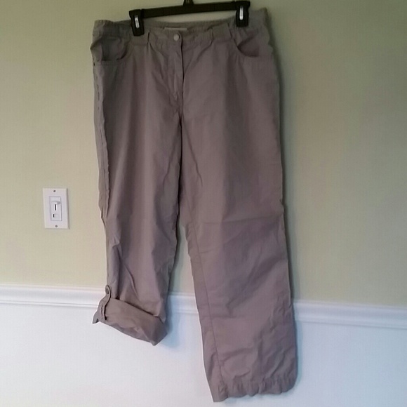 Grey parachute pants