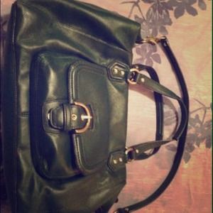 Green Coach handbag