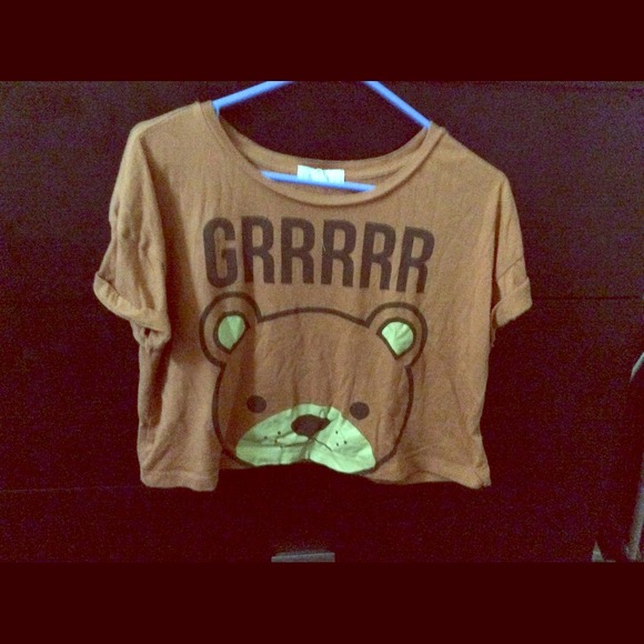 Forever21 bear crop top - Picture 1 of 1