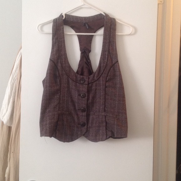 Brown button Vest