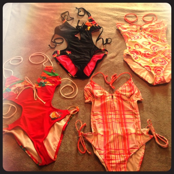 Bundle of 4 monokini swimsuits size small