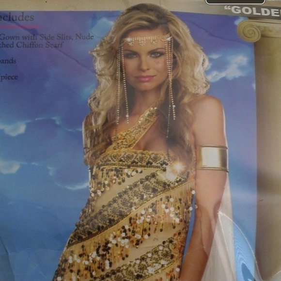 🚫SOLD🚫 New Golden Goddess Halloween Costume - Picture 2 of 3