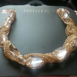 Forever 21 gold/pink necklace