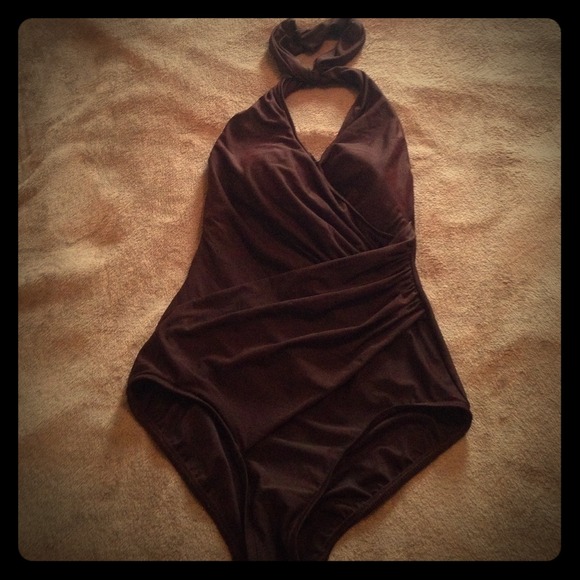 Gorgeous brown "Miraclesuit" swimsuit!