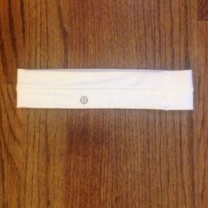 NEW White lululemon headband thick with grips