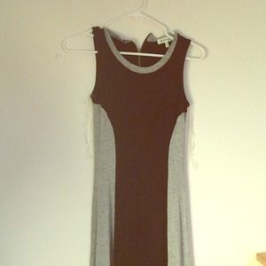 Sleek Black and grey maxi dress