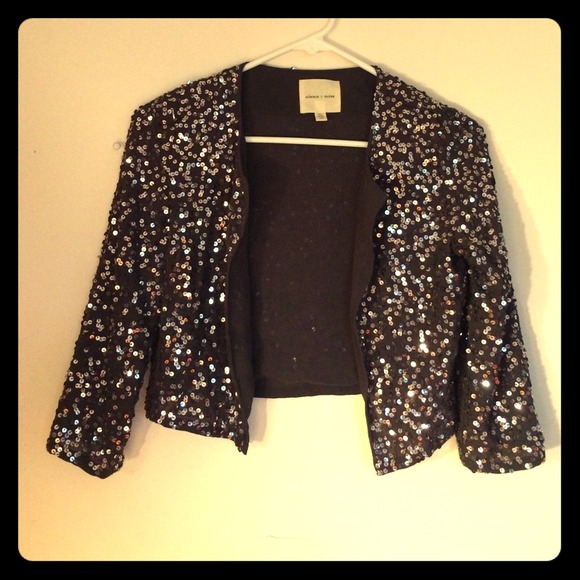 Urban Outfitters Cropped Sequined Jacket