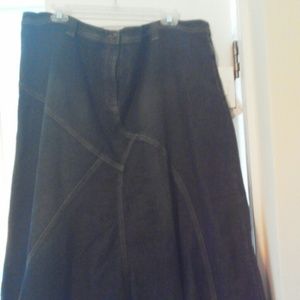 Ladies long blue jean shirt