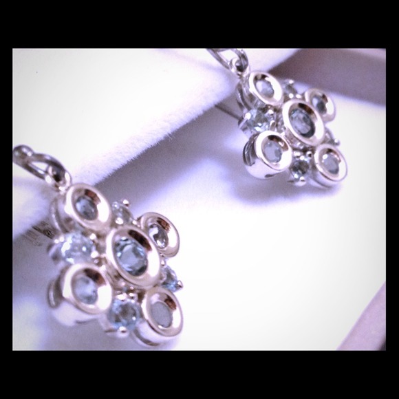 Gorgeous sterling silver & blue topaz earrings