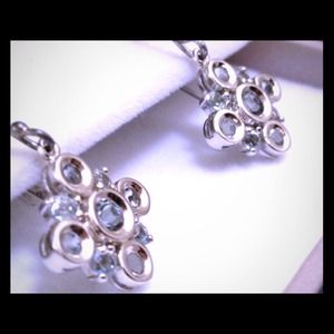 Gorgeous sterling silver & blue topaz earrings