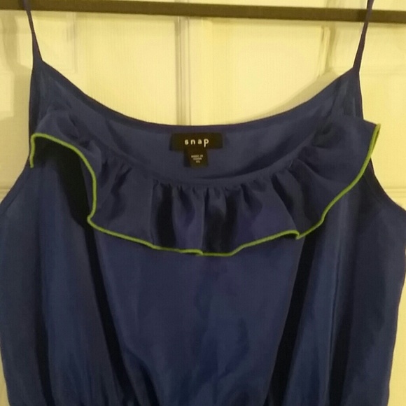 Sold Gorgeous Blue dress cinched waistband - Picture 2 of 3