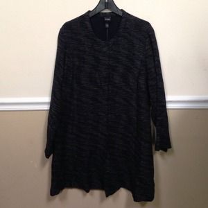Eileen Fisher black sweater coat