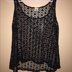 Black lace tank