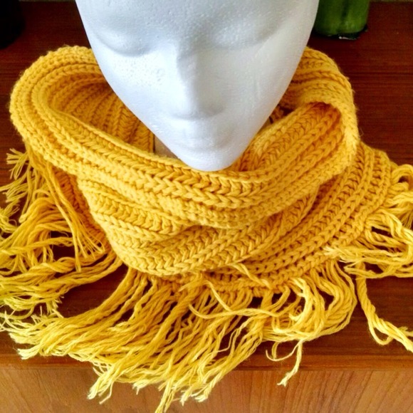 Golden yellow pullover scarf Italy