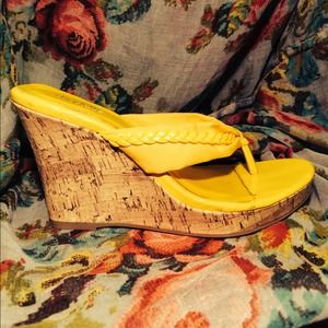 Charlotte Russe Yellow Wedge Heels