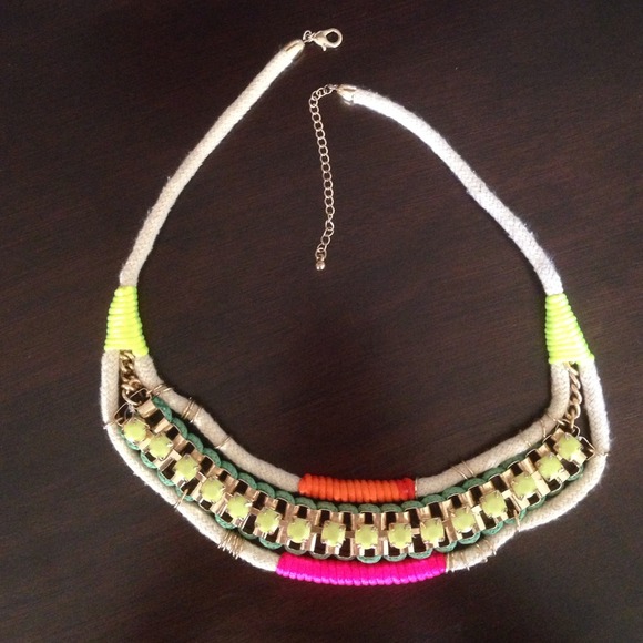 📦GIFTED📦H&M neon rhinestone necklace