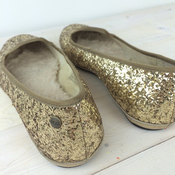 UGG Shoes - UGG Gold Glitter Loafers UGG Shoes - UGG Gold Glitter Loafers
