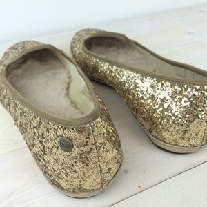 UGG Shoes - UGG Gold Glitter Loafers UGG Shoes - UGG Gold Glitter Loafers