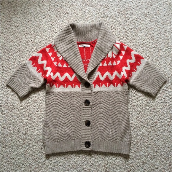 Old Navy Shawl Collar Fair Isle Cardigan  NWOT - Picture 2 of 4