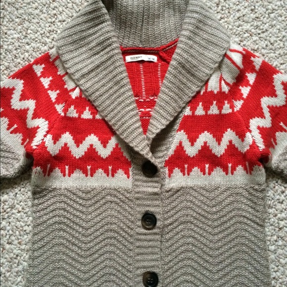 Old Navy Shawl Collar Fair Isle Cardigan  NWOT - Picture 3 of 4